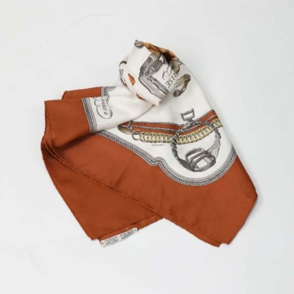 HERMES Brown Scarf - Picture 4 of 4